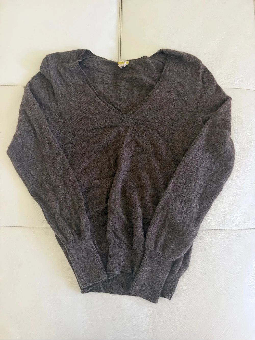 J. Crew Women's V-Neck Sweater in Charcoal Gray